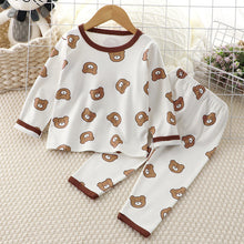 Load image into Gallery viewer, CB01JG-Autumn Multi-Tude Velvet Long-sleeved Home Clothes Set