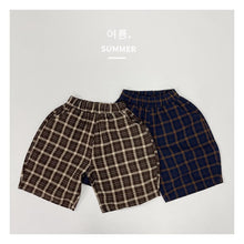Load image into Gallery viewer, 1198PA- Forest retro casual plaid children's shorts