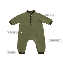 Load image into Gallery viewer, D23380LS-European and American style newborn baby outerwear jumpsuit