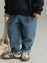 Load image into Gallery viewer, BB-0809PA-Japanese style children's tapered temperament denim trousers