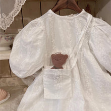Load image into Gallery viewer, Y6410DS-Summer Woven Embroidered Lantern Sleeve Dress + Small Bag