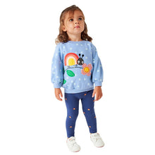 Load image into Gallery viewer, 22068SE-Little Maven Autumn European and American Pure Cotton Rainbow Bug Top