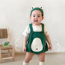 Load image into Gallery viewer, 53113LS-Korean spring and summer frog shape suspenders and hat