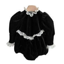 Load image into Gallery viewer, Y9418LS-Lace flower collar baby girl jumpsuit
