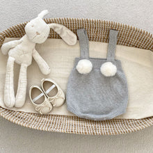 Load image into Gallery viewer, M2081LS-Autumn solid color all-match knitted wool ball sling bodysuit