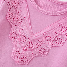 Load image into Gallery viewer, 8912DS-Autumn European and American children's V-neck plain dress