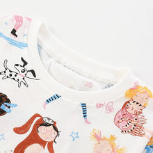 Load image into Gallery viewer, 8737JG-Autumn European and American children's casual long-sleeved pants printed two-piece suit