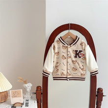 將圖片載入圖庫檢視器 2401276LS-洋氣兒童卡通印花棒球服外套