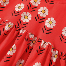 Load image into Gallery viewer, 9241SE-Summer round neck short sleeves small flower skirt style short sleeve top