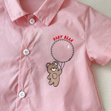 Load image into Gallery viewer, 2402254LS-Summer short-sleeved shirt half-sleeved bear crawling suit