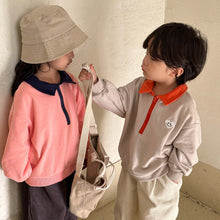 Load image into Gallery viewer, Q83050SE- Spring and Autumn Loose Love Zipper Long Sleeve POLO Shirt