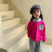 Load image into Gallery viewer, Q83222SE- Spring and Autumn Pure Cotton Children's Long Sleeve Bottom Polo Shirt