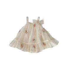 Load image into Gallery viewer, H10128LS-ins summer suspender embroidered gauze skirt bodysuit