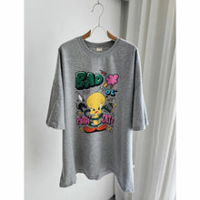 Load image into Gallery viewer, 24072PCW-Spring and summer Korean loose cotton duck print parent-child top