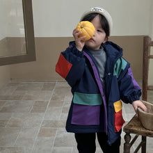 Load image into Gallery viewer, D83258SE-Winter mid-length plus velvet contrast color stitching jacket