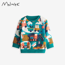 Load image into Gallery viewer, 8655SE-Autumn round neck European and American children's leisure bike long-sleeved top