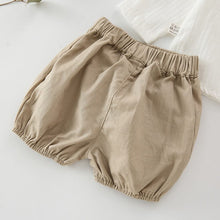 Load image into Gallery viewer, 71722TG-Summer Korean style lapel long-sleeved bow tie top + shorts two-piece set