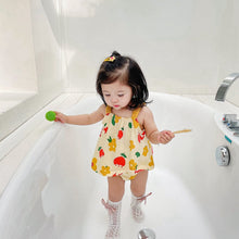 Load image into Gallery viewer, BCS1029LS-Summer cotton Korean style suspender top + butt pants two-piece set