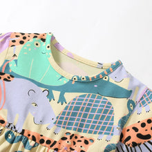 Load image into Gallery viewer, S1882DS-Summer colorful animal short-sleeved dress