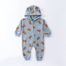 Load image into Gallery viewer, D23301LS-Children's hooded thickened fleece zippered climbing suit