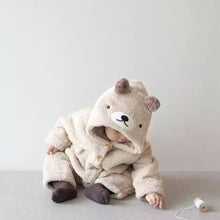 Load image into Gallery viewer, Y93116LS-Baby thick plush bear long fart clothes (pre-sale delivery in early December)