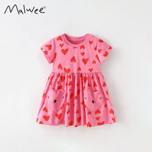 Load image into Gallery viewer, 9341DS-Summer European and American short-sleeved round-neck princess dress