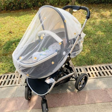 Load image into Gallery viewer, YT040AC-INS Children's stroller mosquito net cartoon embroidery bear rabbit tiger yarn cover free installation baby mesh mosquito cover