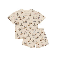 Load image into Gallery viewer, D24340TG-Summer cotton dinosaur animal short-sleeved top + shorts two-piece set