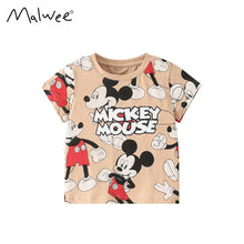 Load image into Gallery viewer, 92102SE-Summer European and American children's animal print short-sleeved casual tops
