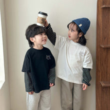 Load image into Gallery viewer, C83908SE-Fake two-piece children's striped long-sleeved bottoming shirt