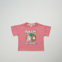 將圖片載入圖庫檢視器 24068PCW-夏季韓版卡通熊純棉親子上衣