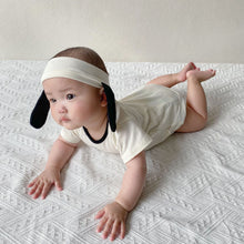 將圖片載入圖庫檢視器 24030412LS-小狗造型新生兒短袖爬服+帽