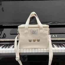 Load image into Gallery viewer, 61905AC- Korean version bear embroidery insulation multifunctional waterproof picnic bag crossbody handbag mommy bag