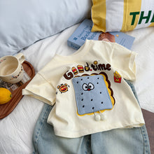 將圖片載入圖庫檢視器 42808SE- 夏裝卡通百搭純棉玩偶短袖上衣