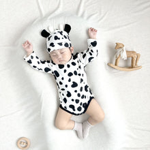 Load image into Gallery viewer, 081505LS-23 Autumn Cow Shaped Baby Bodysuit + Hat
