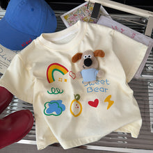 將圖片載入圖庫檢視器 42805SE-夏裝兒童短袖卡通玩偶上衣