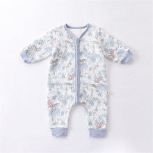 Load image into Gallery viewer, D23312LS-Air cotton baby warm zipper crawling clothes