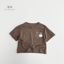 Load image into Gallery viewer, 23058SE-Korean cute rabbit children's short-sleeved top