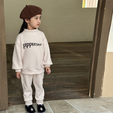 Load image into Gallery viewer, D83577TG-Autumn Half-High Collar Sweater Children's Set