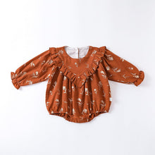 Load image into Gallery viewer, D23119LS-Spring and Autumn Retro Floral Nordic Style Long Sleeve Bodysuit