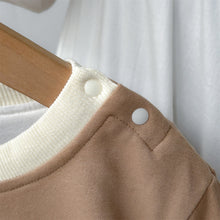 Load image into Gallery viewer, M2403717LS-秋季韓版可愛拼色雙帶口袋連身爬服