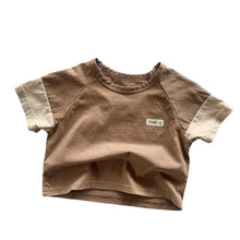 Load image into Gallery viewer, 2250SE-Summer patchwork short-sleeved cotton top