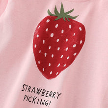 Load image into Gallery viewer, 8690SE-malwee casual big strawberry long-sleeved crew neck shirt