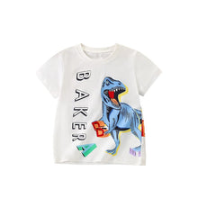 Load image into Gallery viewer, 9251SE-Summer European and American children's casual dinosaur round neck short-sleeved top