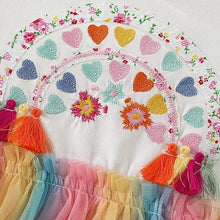 Load image into Gallery viewer, 9323DS-Summer European and American children's round neck short-sleeved colorful gauze dress