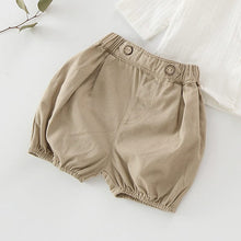 Load image into Gallery viewer, 71722TG-Summer Korean style lapel long-sleeved bow tie top + shorts two-piece set