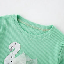 Load image into Gallery viewer, 8920DS-malwee women's autumn wear European and American small and medium-sized children's swan casual long-sleeved dress