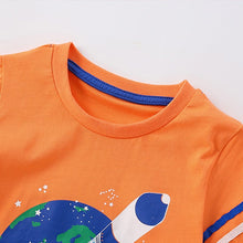 Load image into Gallery viewer, 9263SE-Summer European and American children's casual round neck rocket short-sleeved top