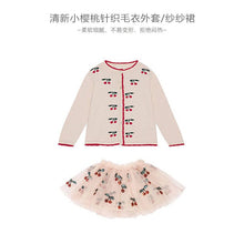 Load image into Gallery viewer, D23206SE-Autumn and winter pure cotton knitted cardigan cherry long-sleeved top coat