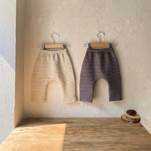 Load image into Gallery viewer, Y5338PA-Thick striped velvet PP pants for men and women (pre-sale and delivery in early December)